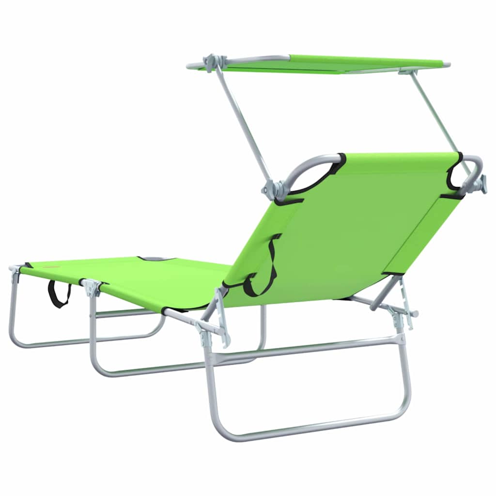 Solstol 2 stk. Polyester Grøn