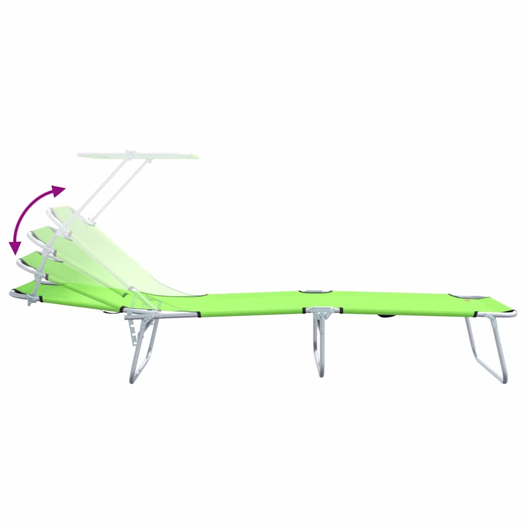 Solstol 2 stk. Polyester Grøn