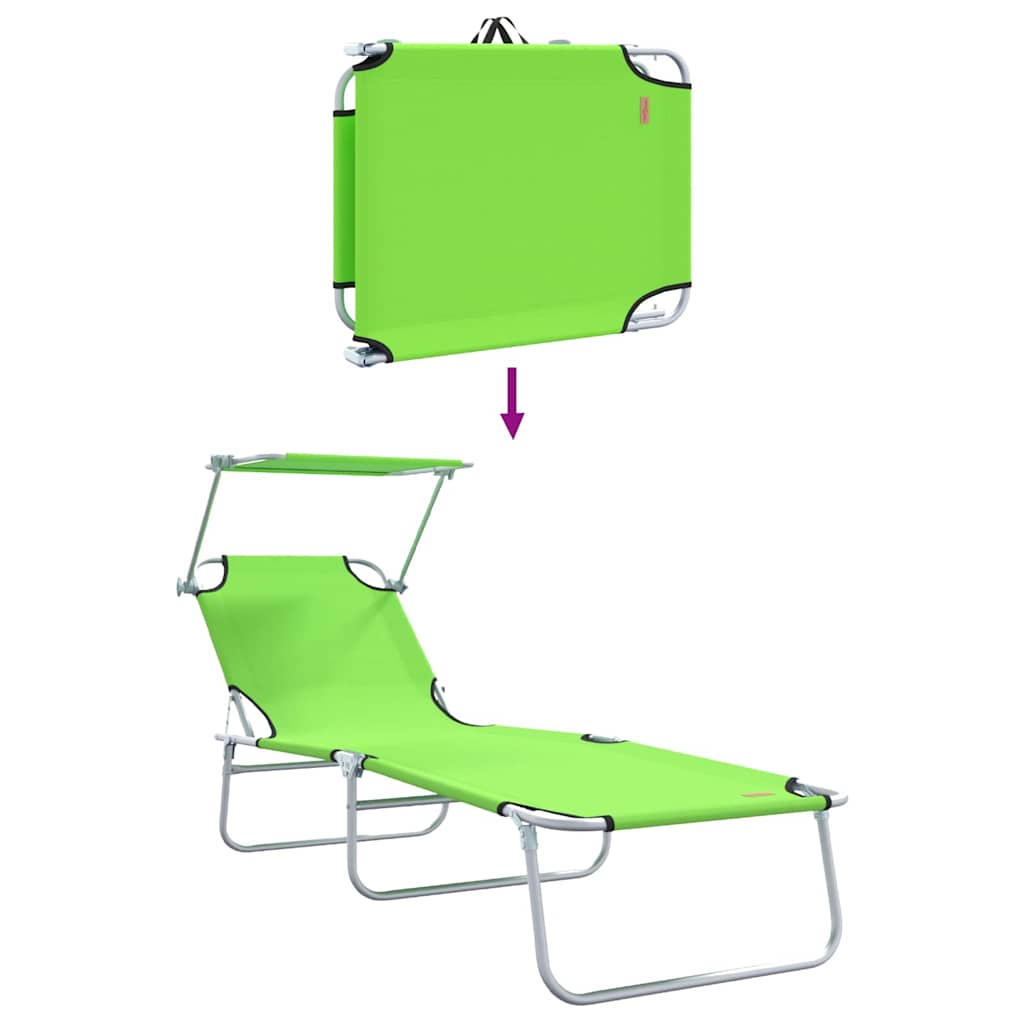 Solstol 2 stk. Polyester Grøn