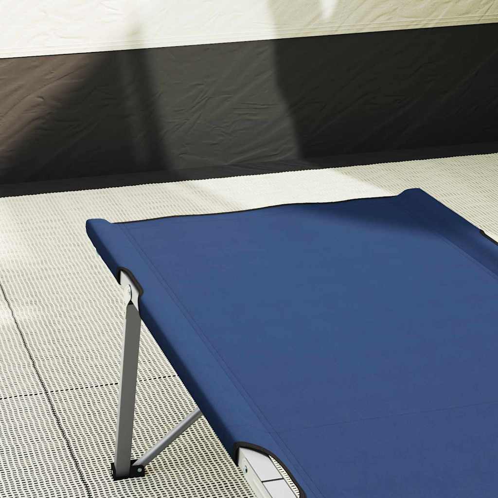 Foldende Camping Seng Blå 194 x 62,5 x 42,5 cm Oxford og Stål