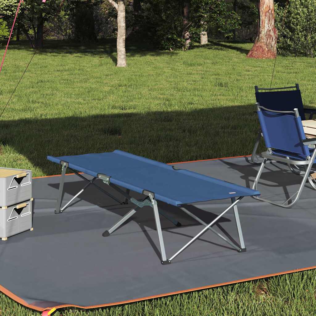 Foldende Camping Seng Blå 194 x 62,5 x 42,5 cm Oxford og Stål