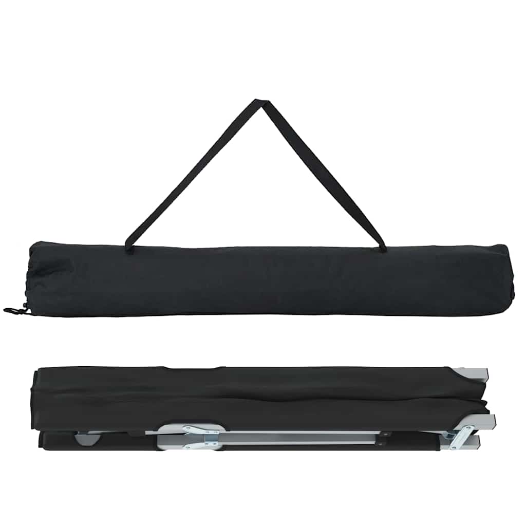 Foldende Camping Seng Sort 194 x 62,5 x 42,5 cm Oxford og Stål