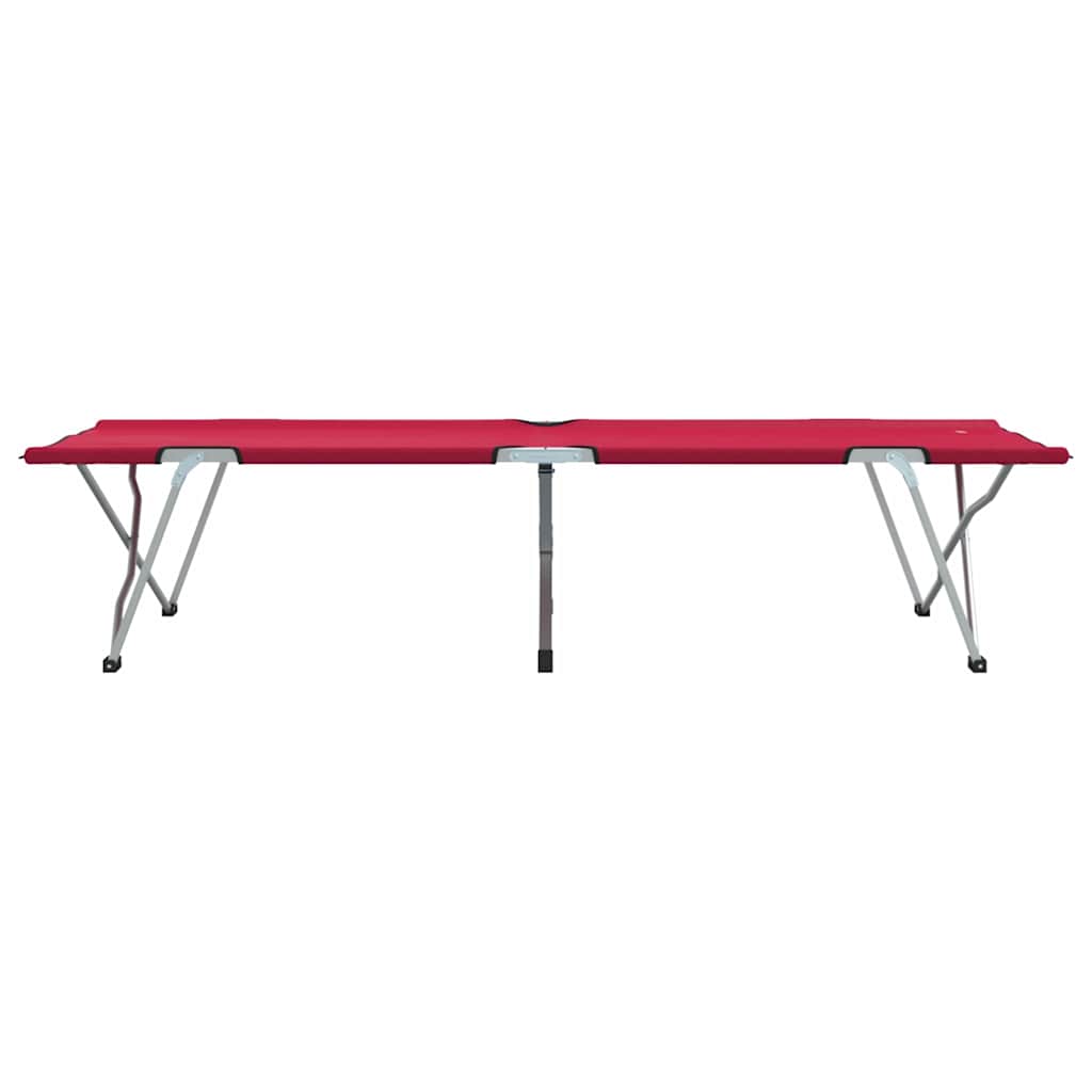 Foldende Camping Seng Rød 194 x 62,5 x 42,5 cm Oxford og Stål