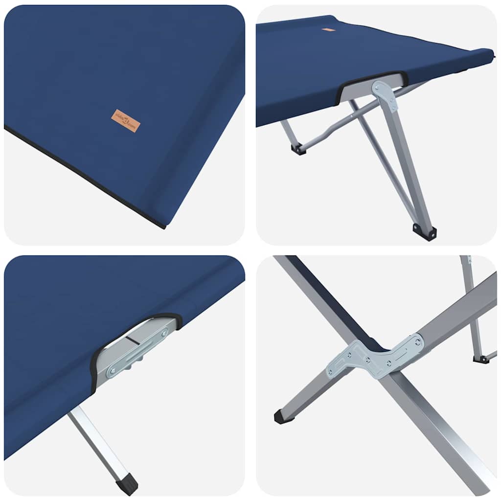 Foldende Camping Seng 2 stk. Blå 194 x 62,5 x 42,5 cm