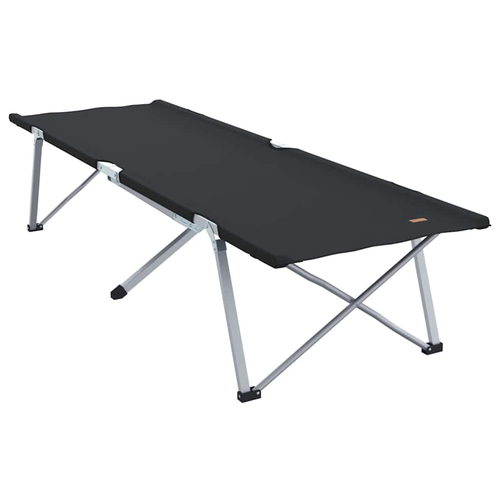 Foldende Camping Seng 2 stk. Sort 194 x 62,5 x 42,5 cm