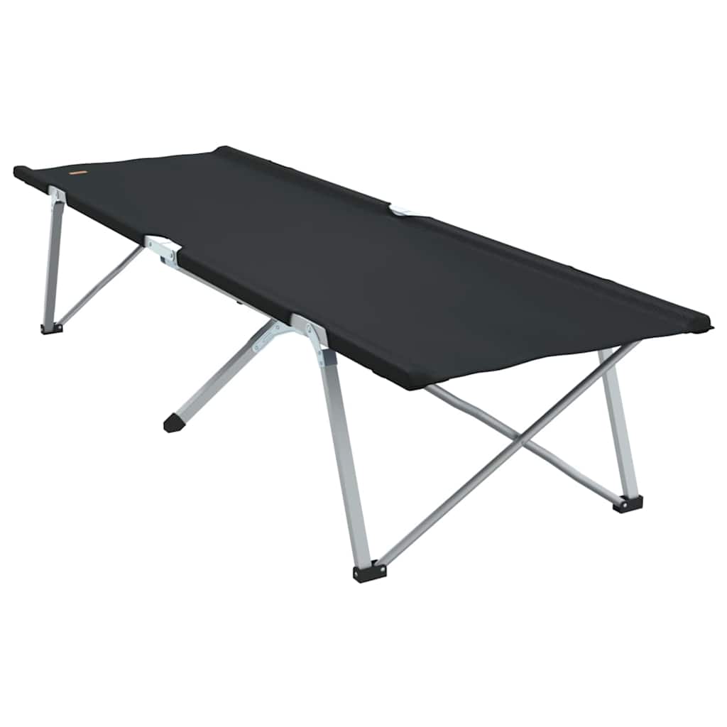 Foldende Camping Seng 2 stk. Sort 194 x 62,5 x 42,5 cm
