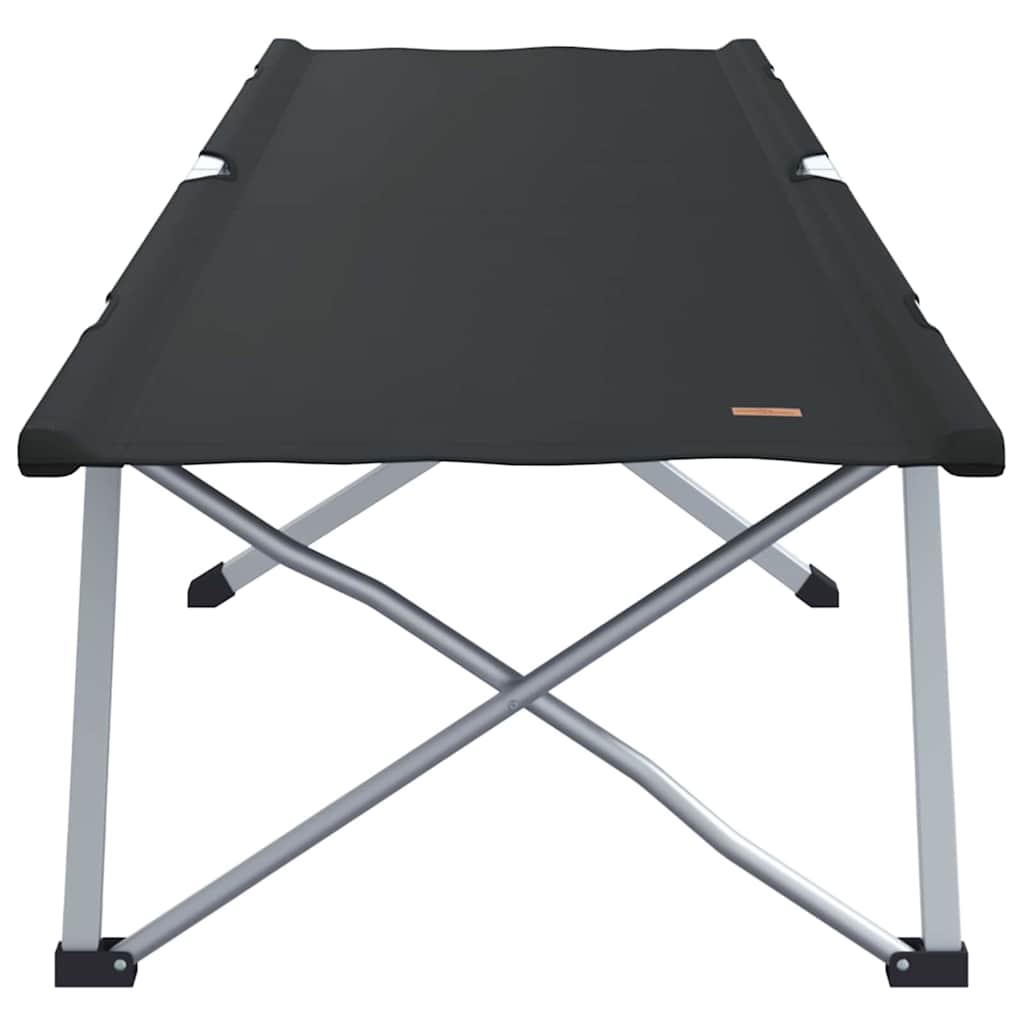 Foldende Camping Seng 2 stk. Sort 194 x 62,5 x 42,5 cm