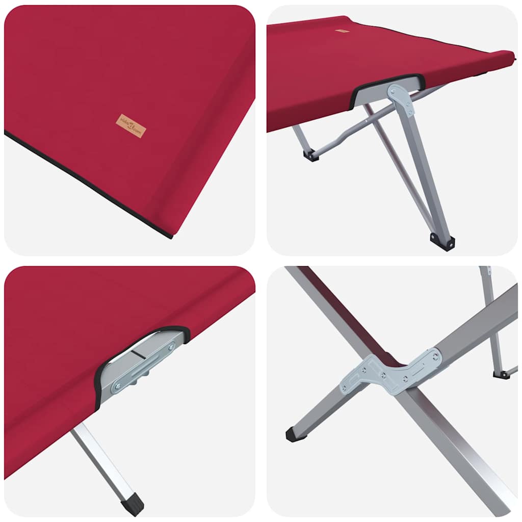 Foldende Camping Seng 2 stk. Rød 194 x 62,5 x 42,5 cm