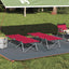 Foldende Camping Seng 2 stk. Rød 194 x 62,5 x 42,5 cm