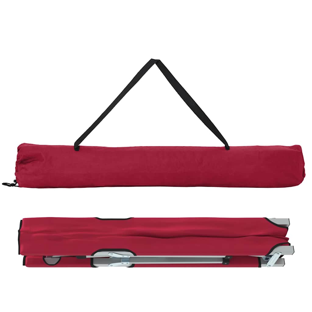 Foldende Camping Seng 2 stk. Rød 194 x 62,5 x 42,5 cm
