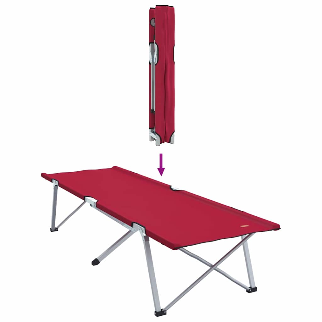 Foldende Camping Seng 2 stk. Rød 194 x 62,5 x 42,5 cm