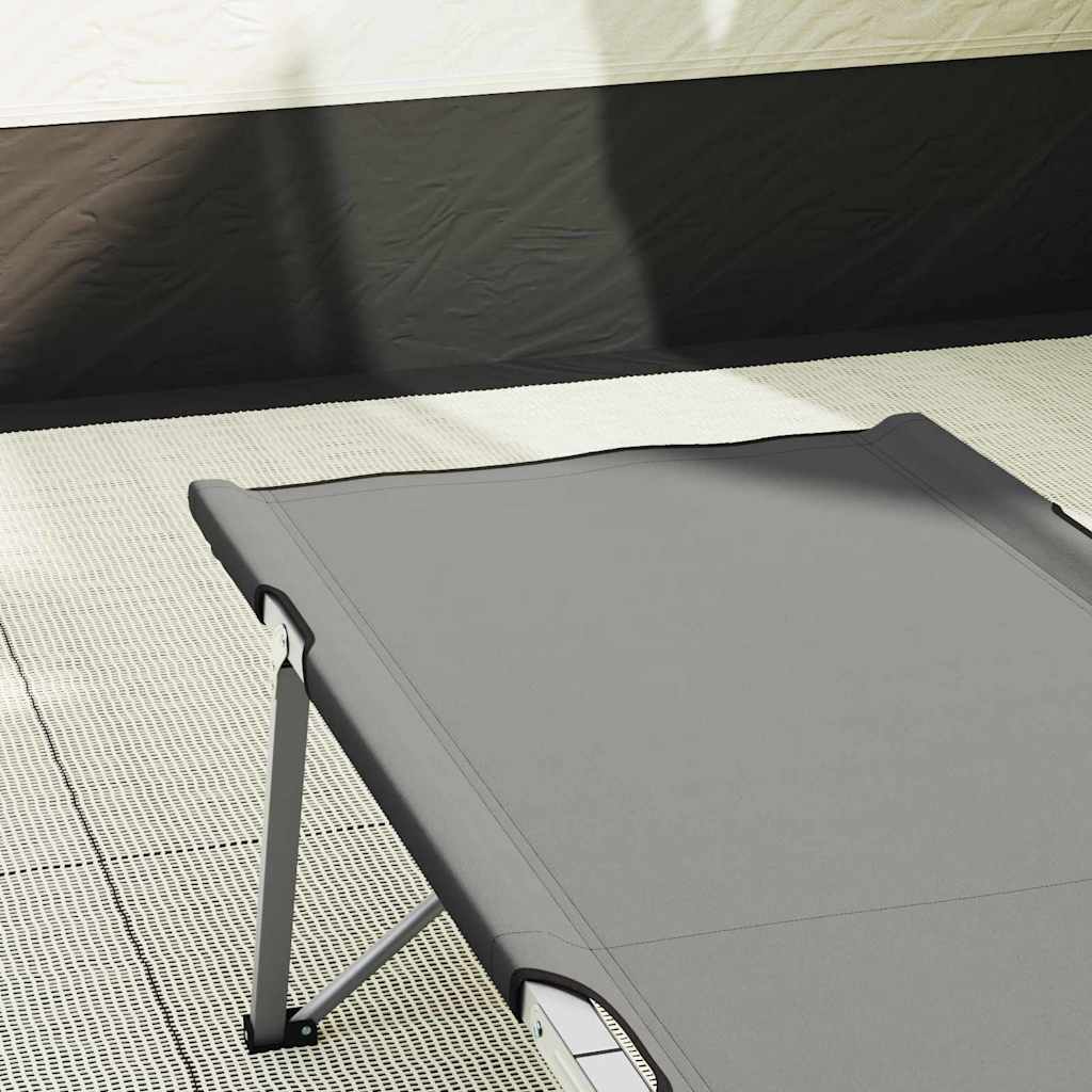Foldende Camping Seng 2 stk. Grå 194 x 62,5 x 42,5 cm