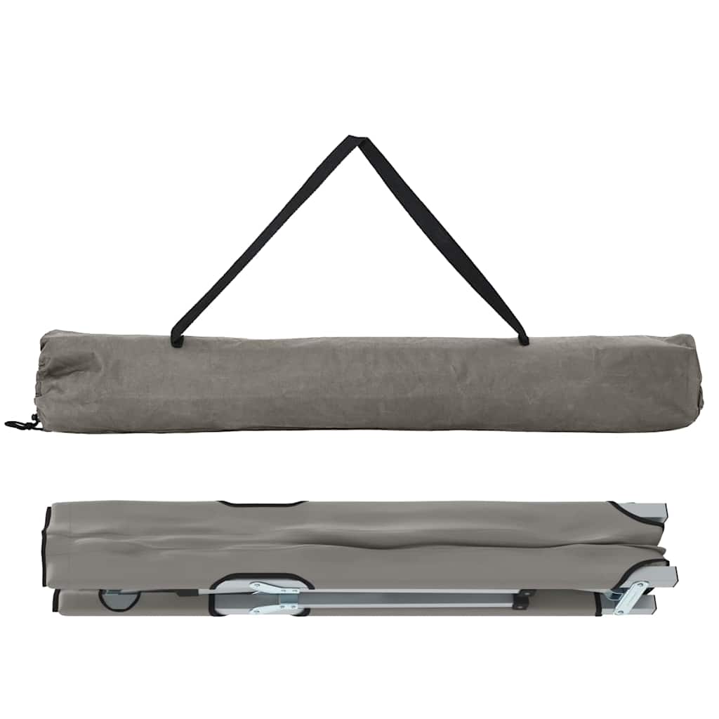 Foldende Camping Seng 2 stk. Grå 194 x 62,5 x 42,5 cm