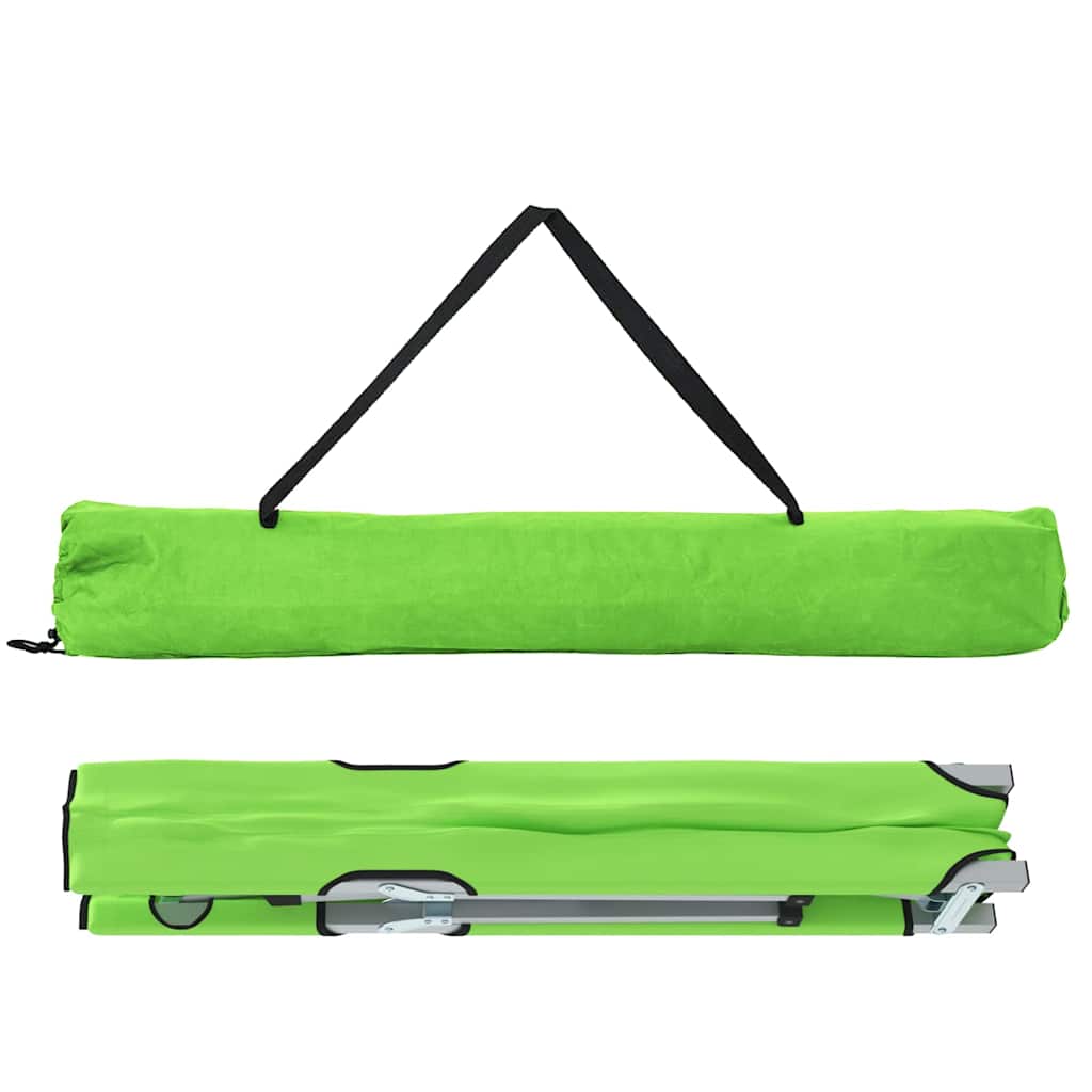 Foldende Camping Seng 2 stk. Grøn 194 x 62,5 x 42,5 cm