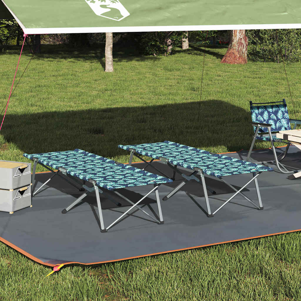 Foldende Camping Seng 2 stk. Skov 194 x 62,5 x 42,5 cm
