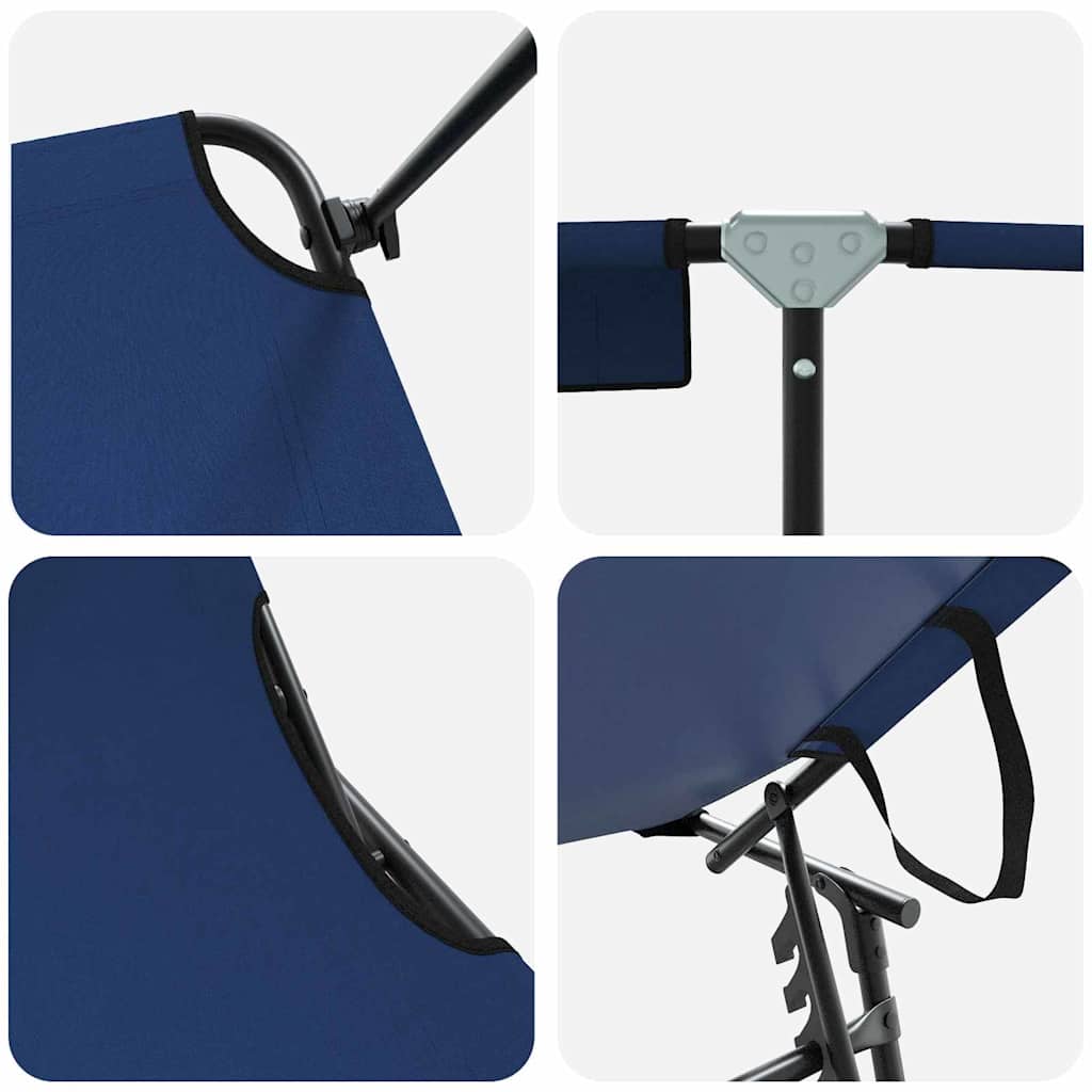 Foldestol Blå 190 x 57 x 81 cm oxford