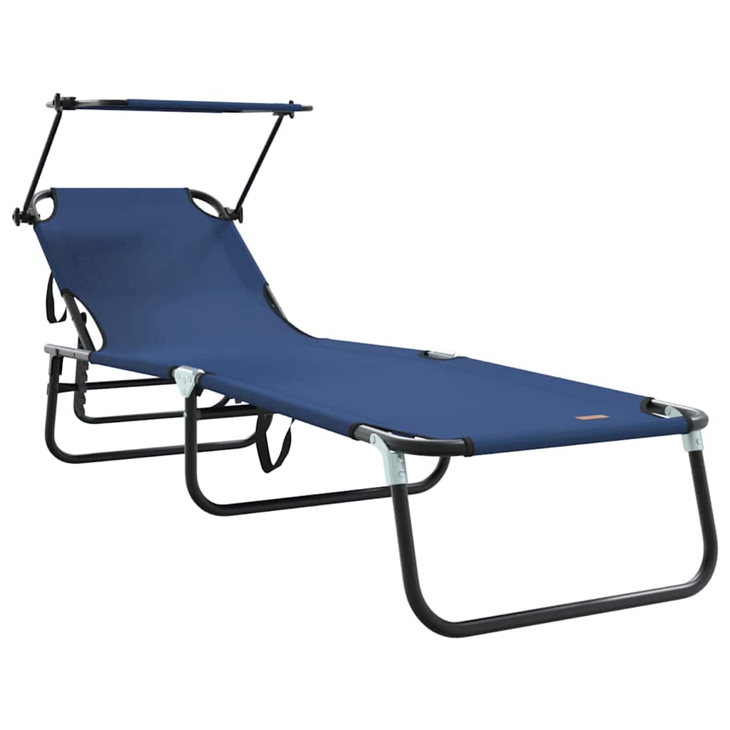 Foldestol Blå 190 x 57 x 81 cm oxford