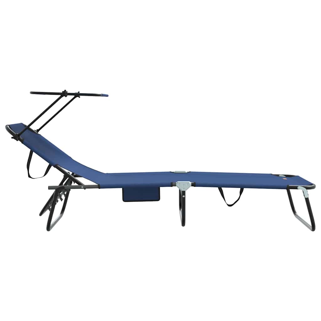 Foldestol Blå 190 x 57 x 81 cm oxford