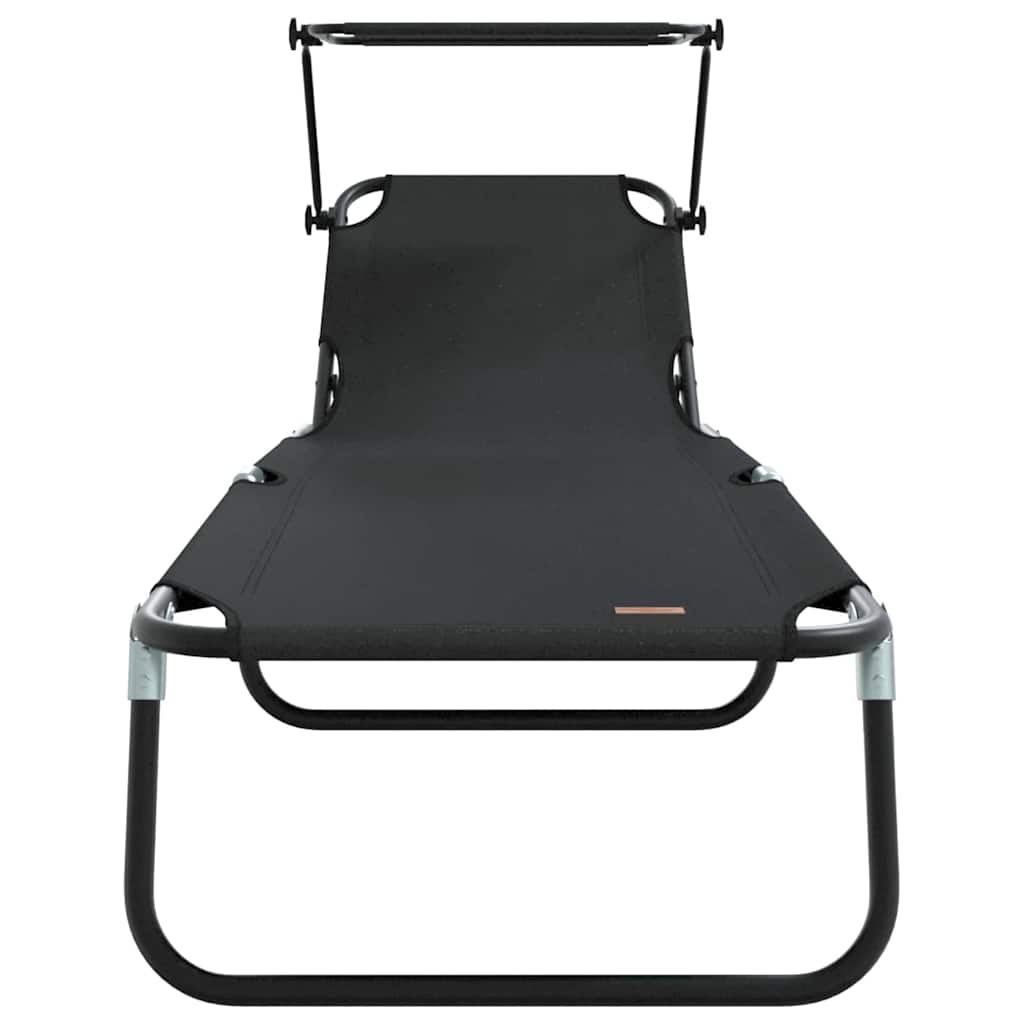 Foldestol Sort 190 x 57 x 81 cm oxford