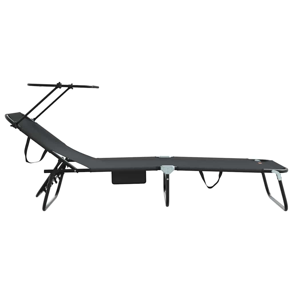 Foldestol Sort 190 x 57 x 81 cm oxford
