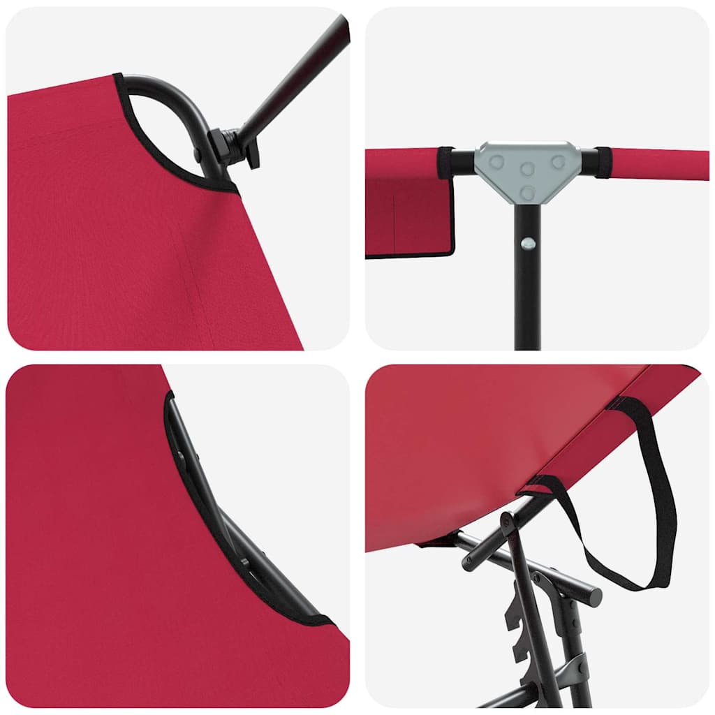 Foldestol Rød 190 x 57 x 81 cm oxford
