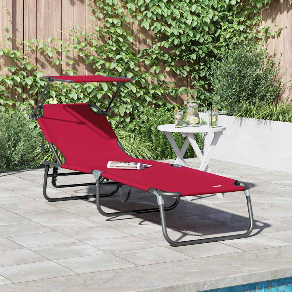 Foldestol Rød 190 x 57 x 81 cm oxford