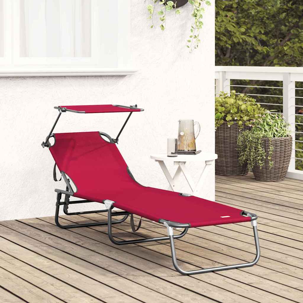 Foldestol Rød 190 x 57 x 81 cm oxford