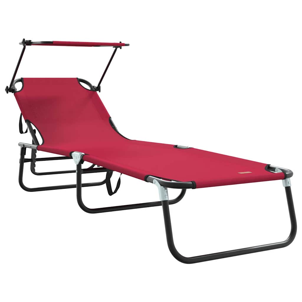 Foldestol Rød 190 x 57 x 81 cm oxford