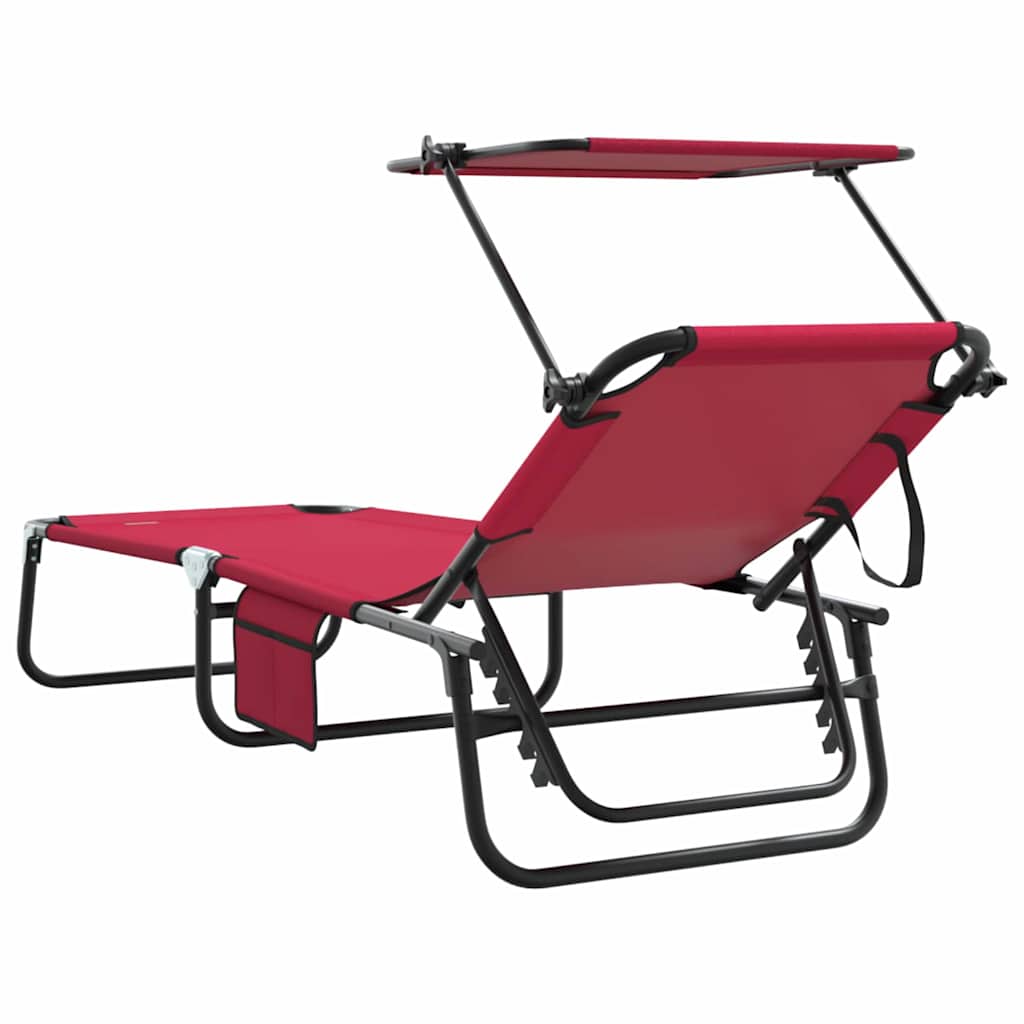 Foldestol Rød 190 x 57 x 81 cm oxford