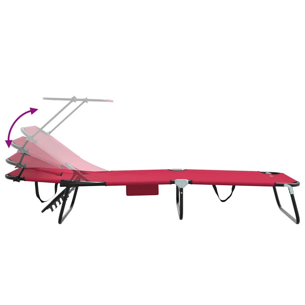 Foldestol Rød 190 x 57 x 81 cm oxford