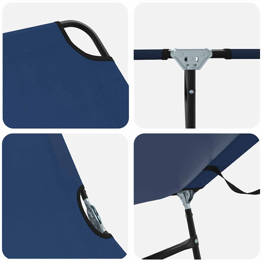 Foldestol Blå 188 x 57 x 86,5 cm Polyester