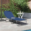 Foldestol Blå 188 x 57 x 86,5 cm Polyester