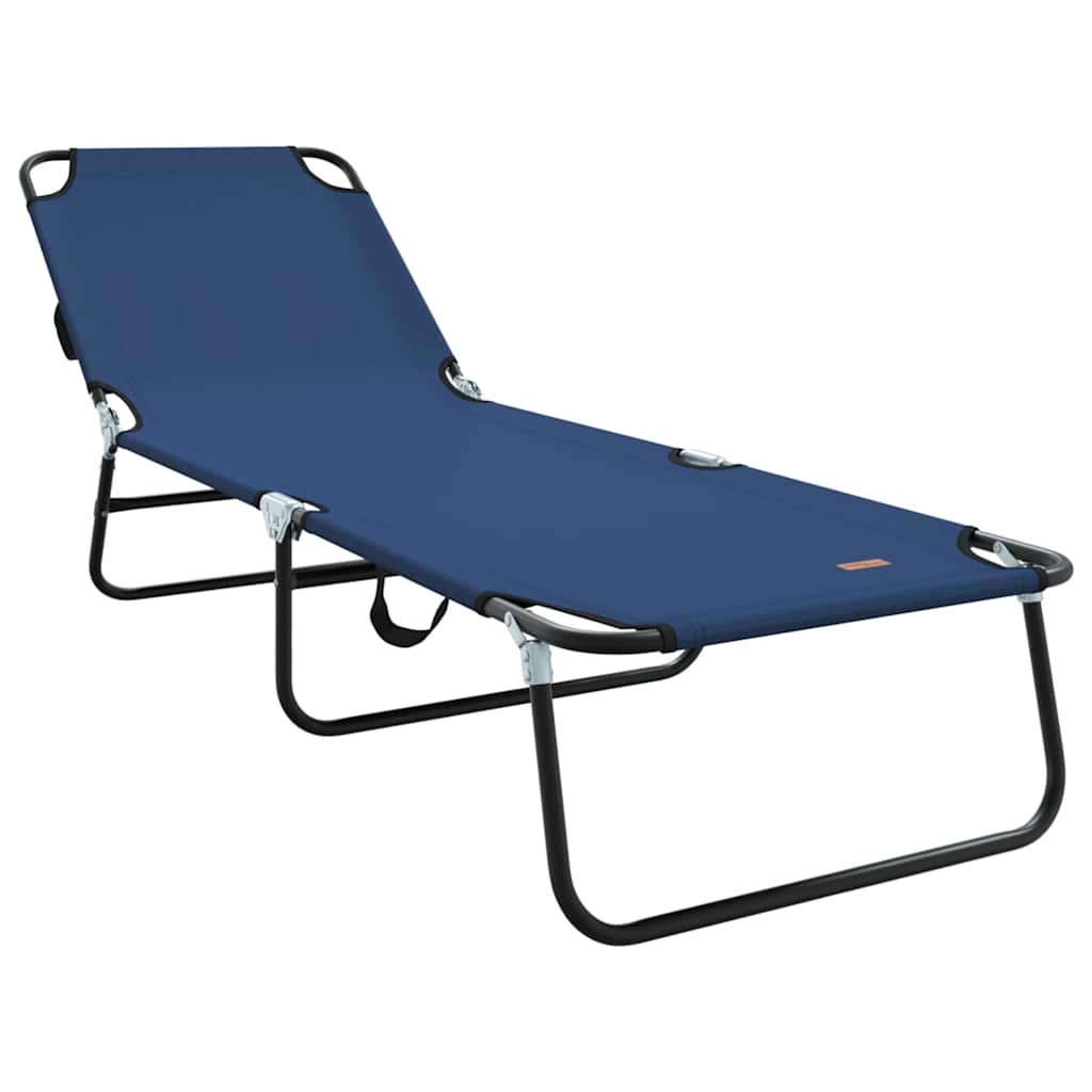 Foldestol Blå 188 x 57 x 86,5 cm Polyester