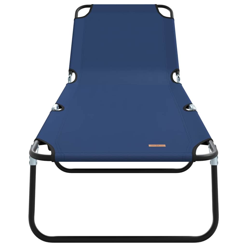 Foldestol Blå 188 x 57 x 86,5 cm Polyester