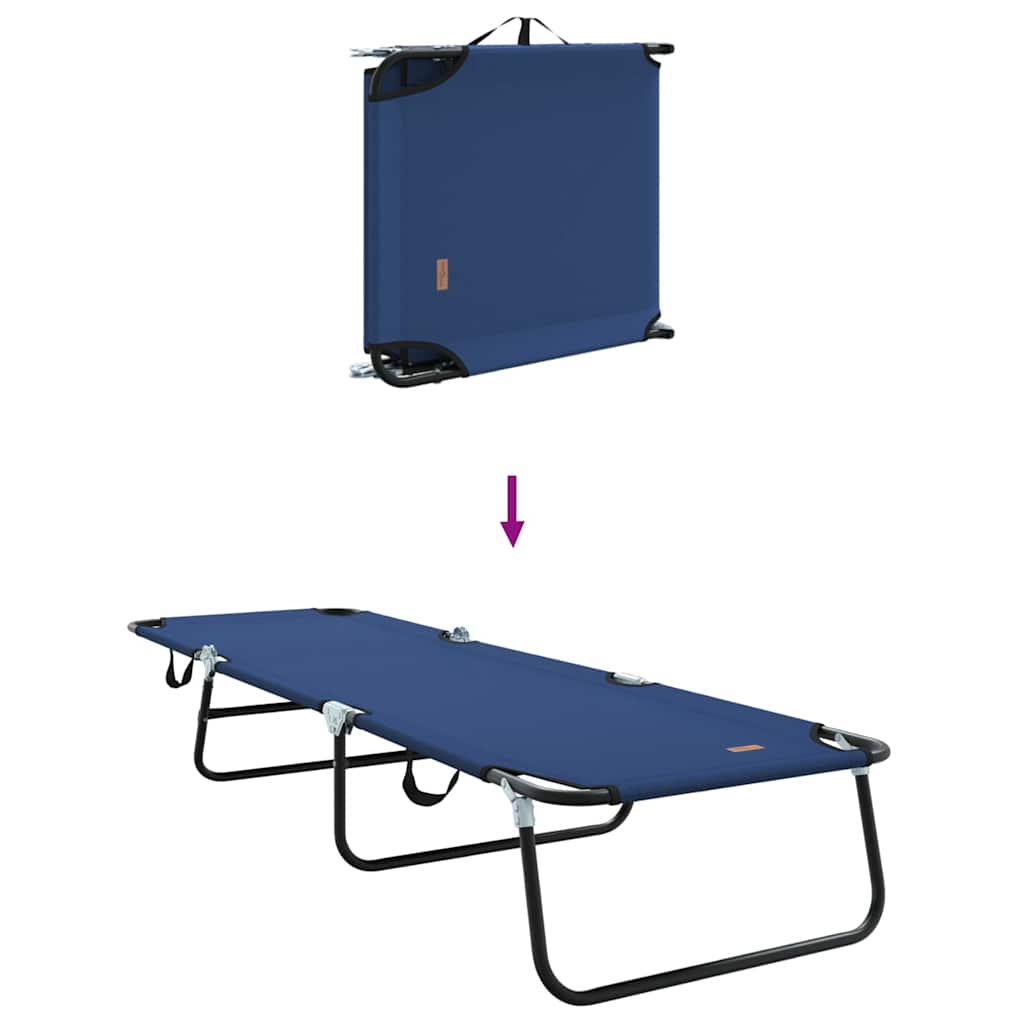 Foldestol Blå 188 x 57 x 86,5 cm Polyester