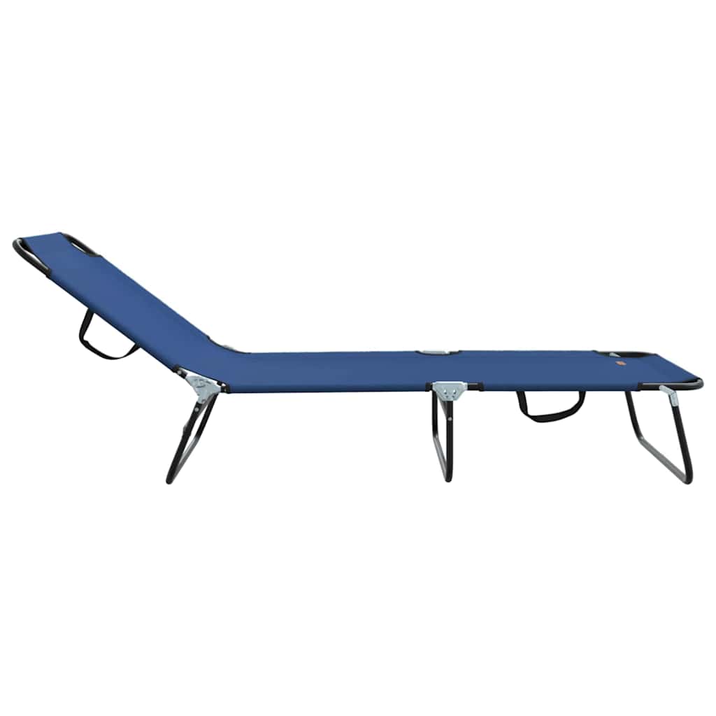 Foldestol Blå 188 x 57 x 86,5 cm Polyester