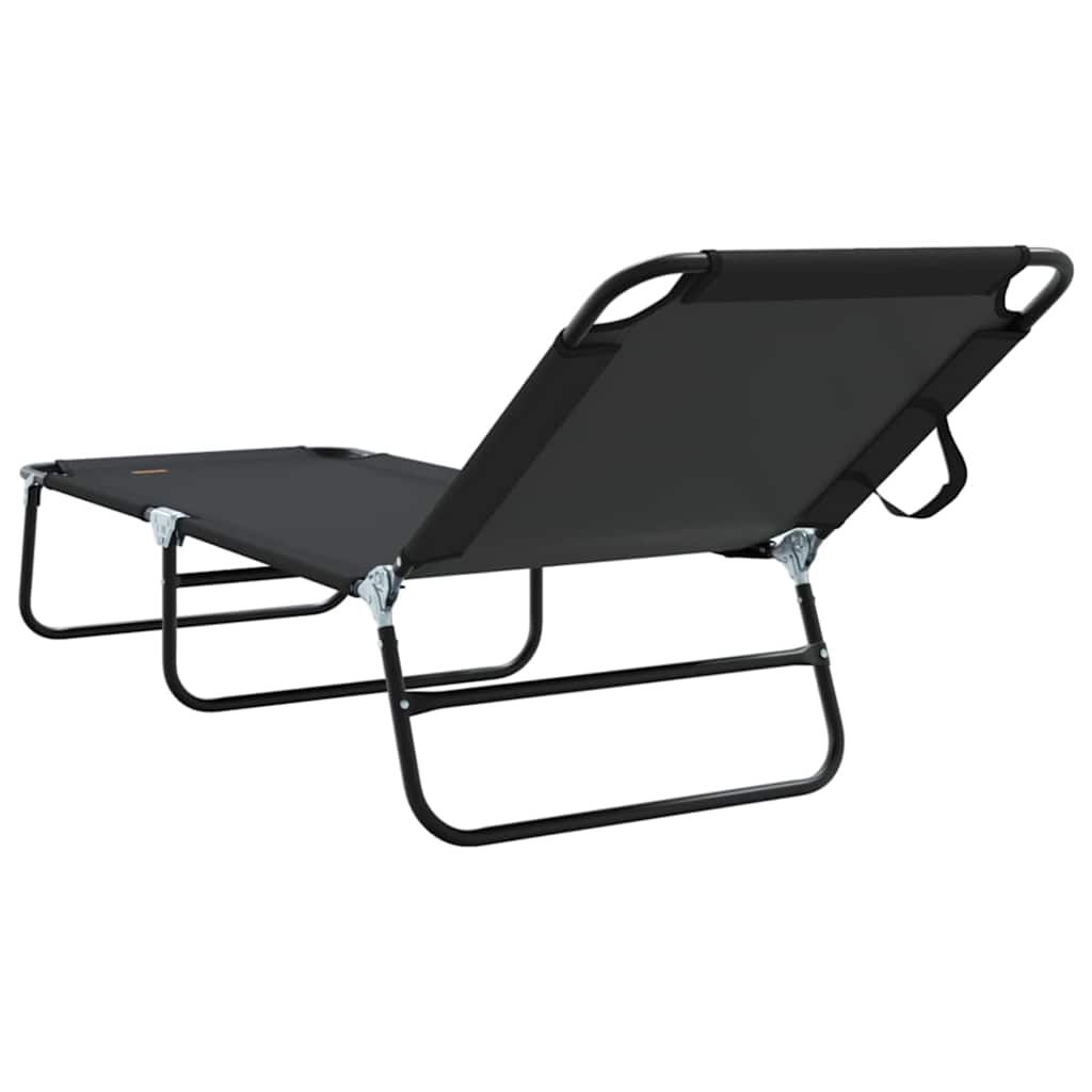 Foldestol Sort 188 x 57 x 86,5 cm Polyester