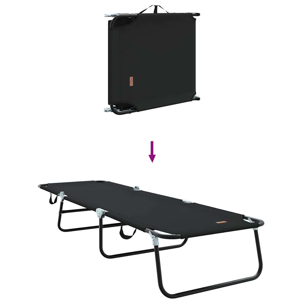 Foldestol Sort 188 x 57 x 86,5 cm Polyester