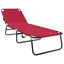 Foldestol Rød 188 x 57 x 86,5 cm Polyester