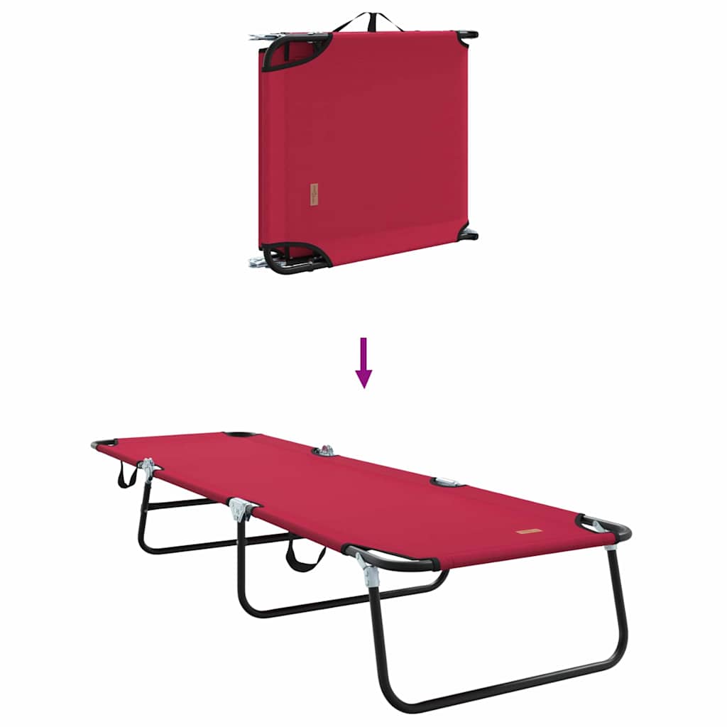 Foldestol Rød 188 x 57 x 86,5 cm Polyester