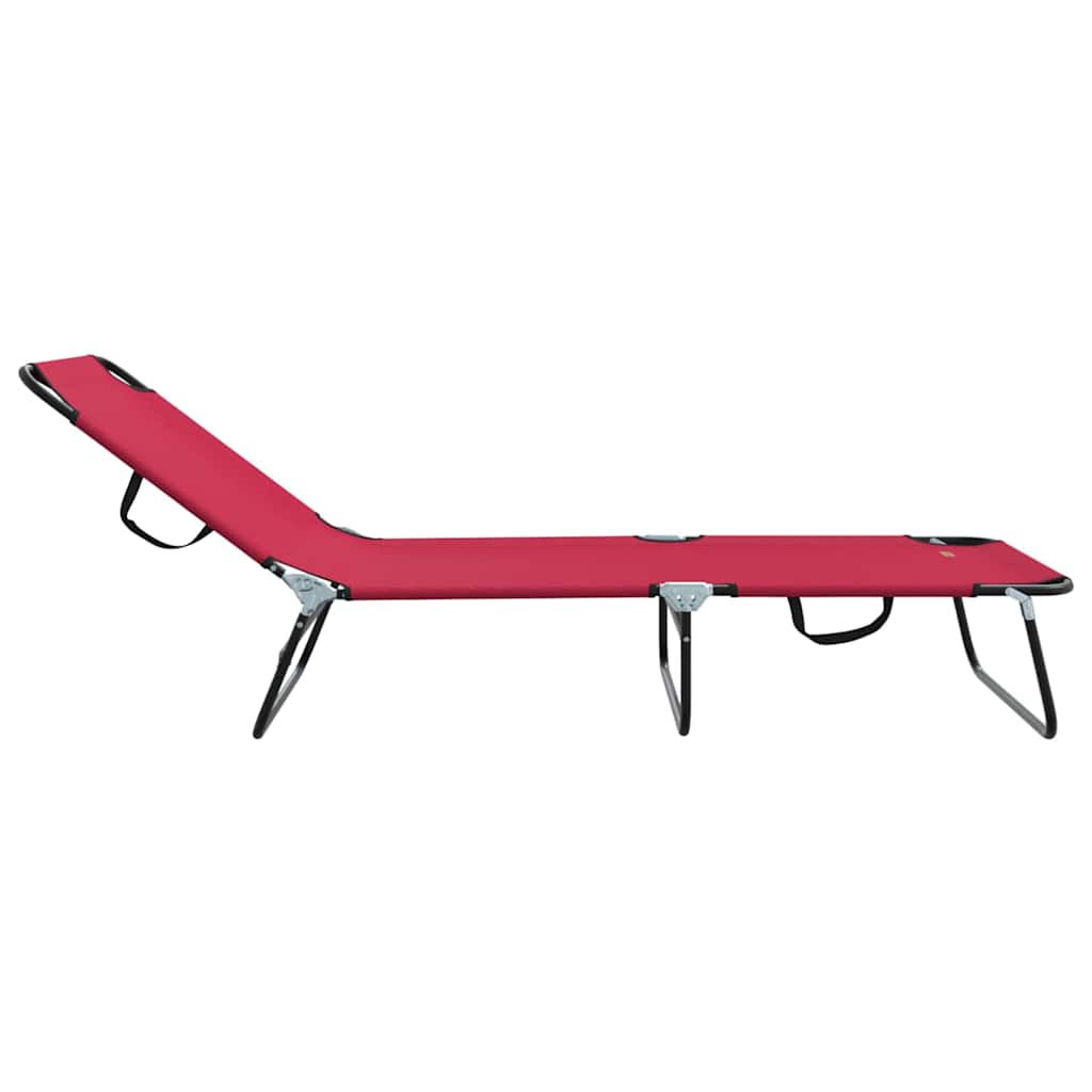 Foldestol Rød 188 x 57 x 86,5 cm Polyester