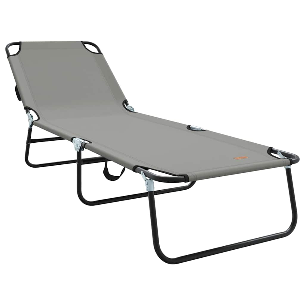 Foldestol Grå 188 x 57 x 86,5 cm Polyester