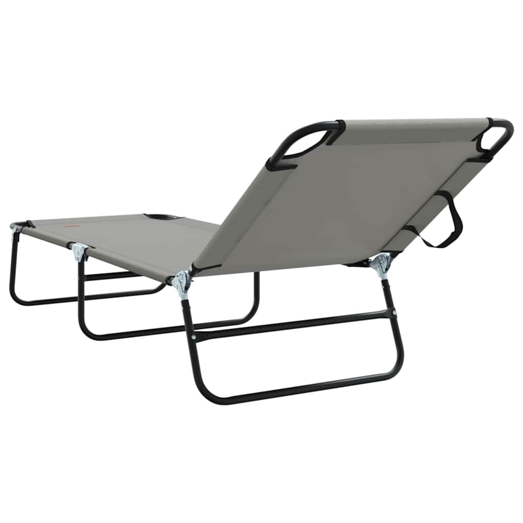 Foldestol Grå 188 x 57 x 86,5 cm Polyester