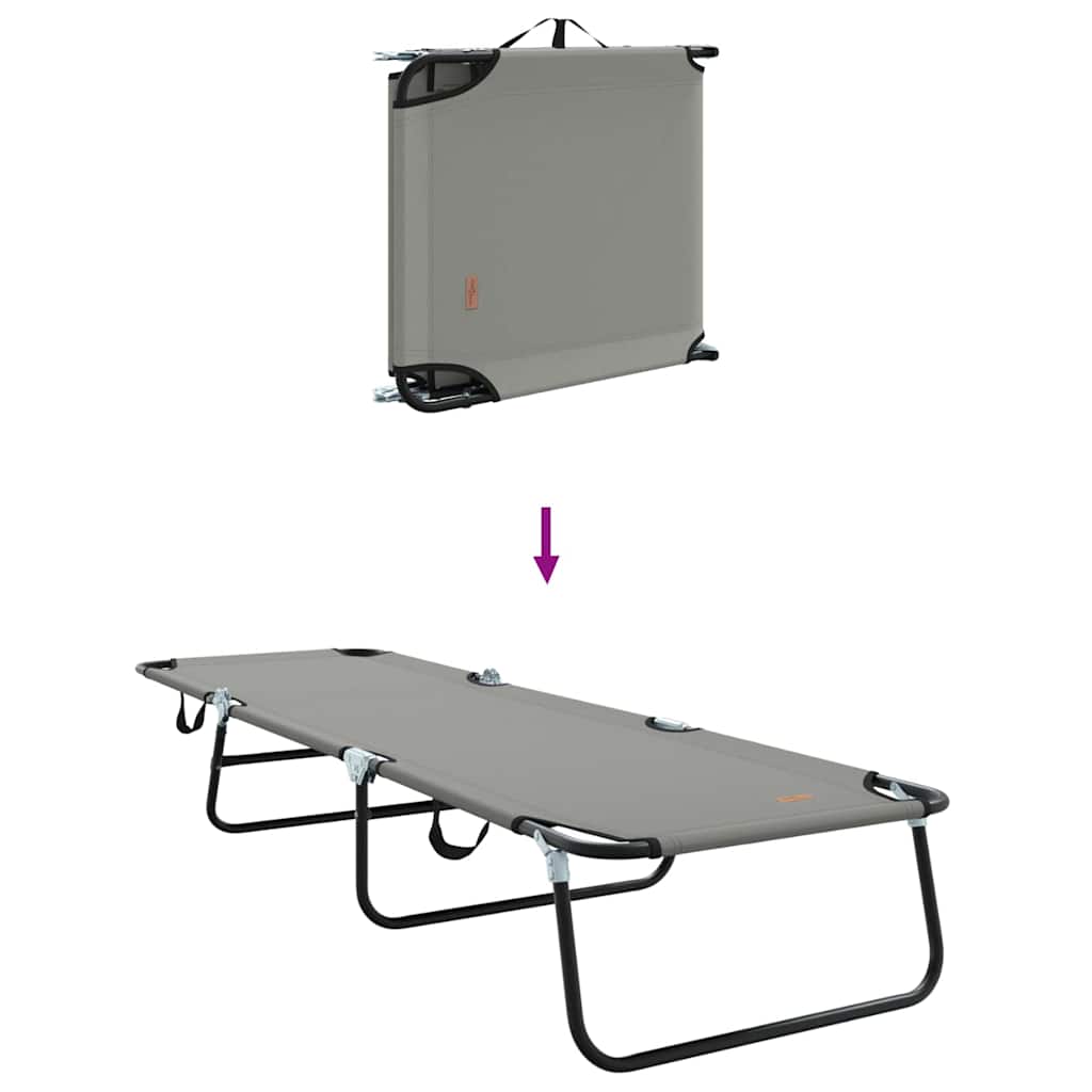 Foldestol Grå 188 x 57 x 86,5 cm Polyester