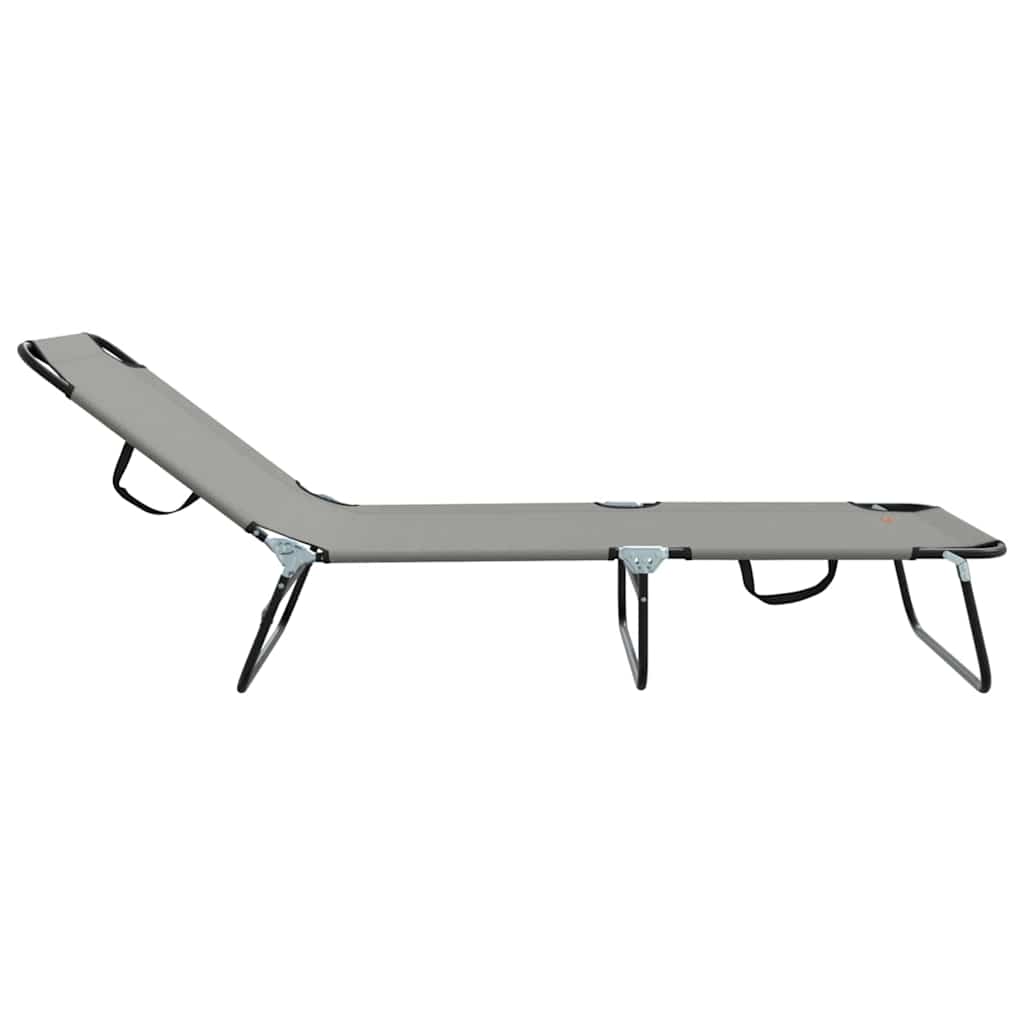 Foldestol Grå 188 x 57 x 86,5 cm Polyester