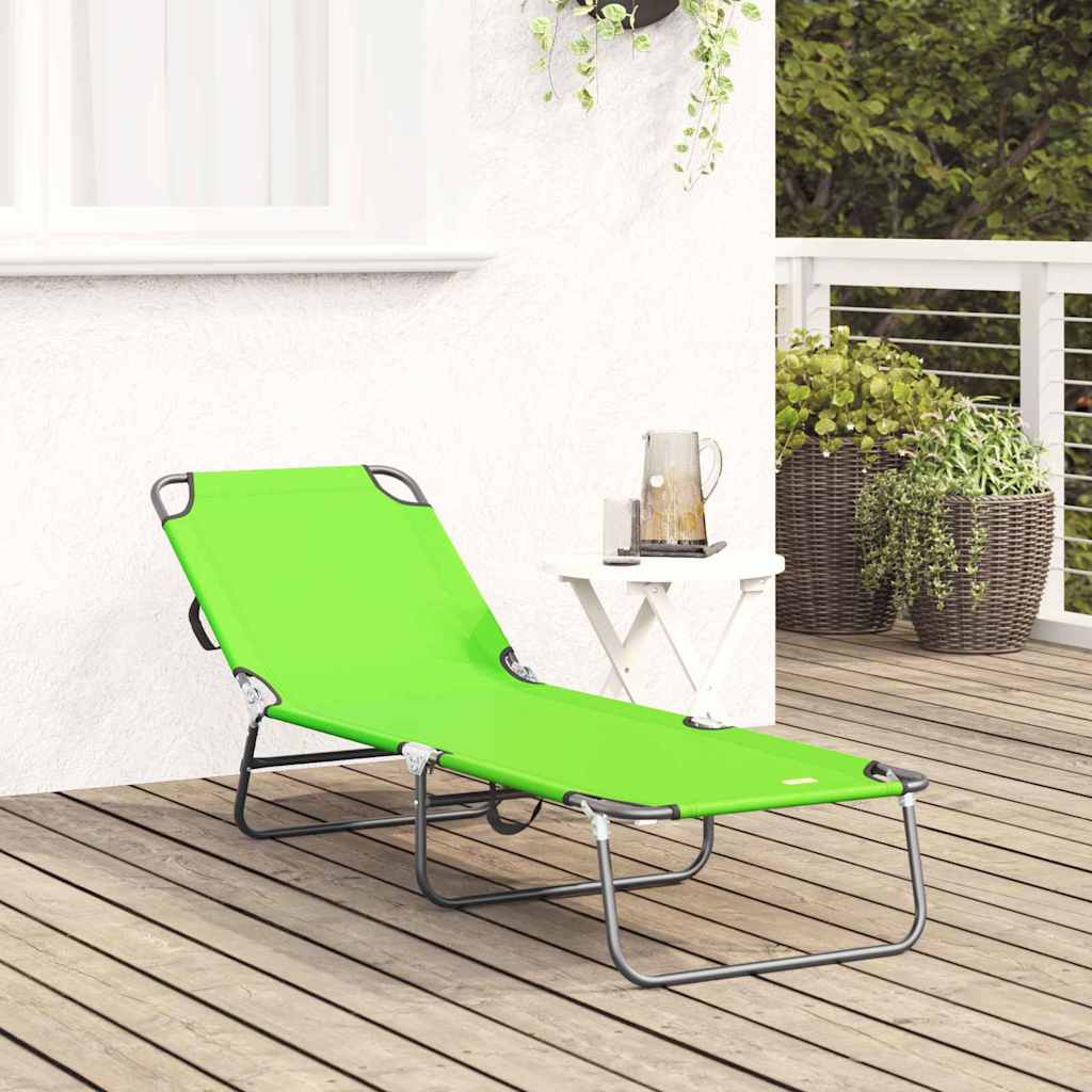 Foldestol Grøn 188 x 57 x 86,5 cm Polyester