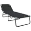 Foldestol 2 stk. Polyester Sort