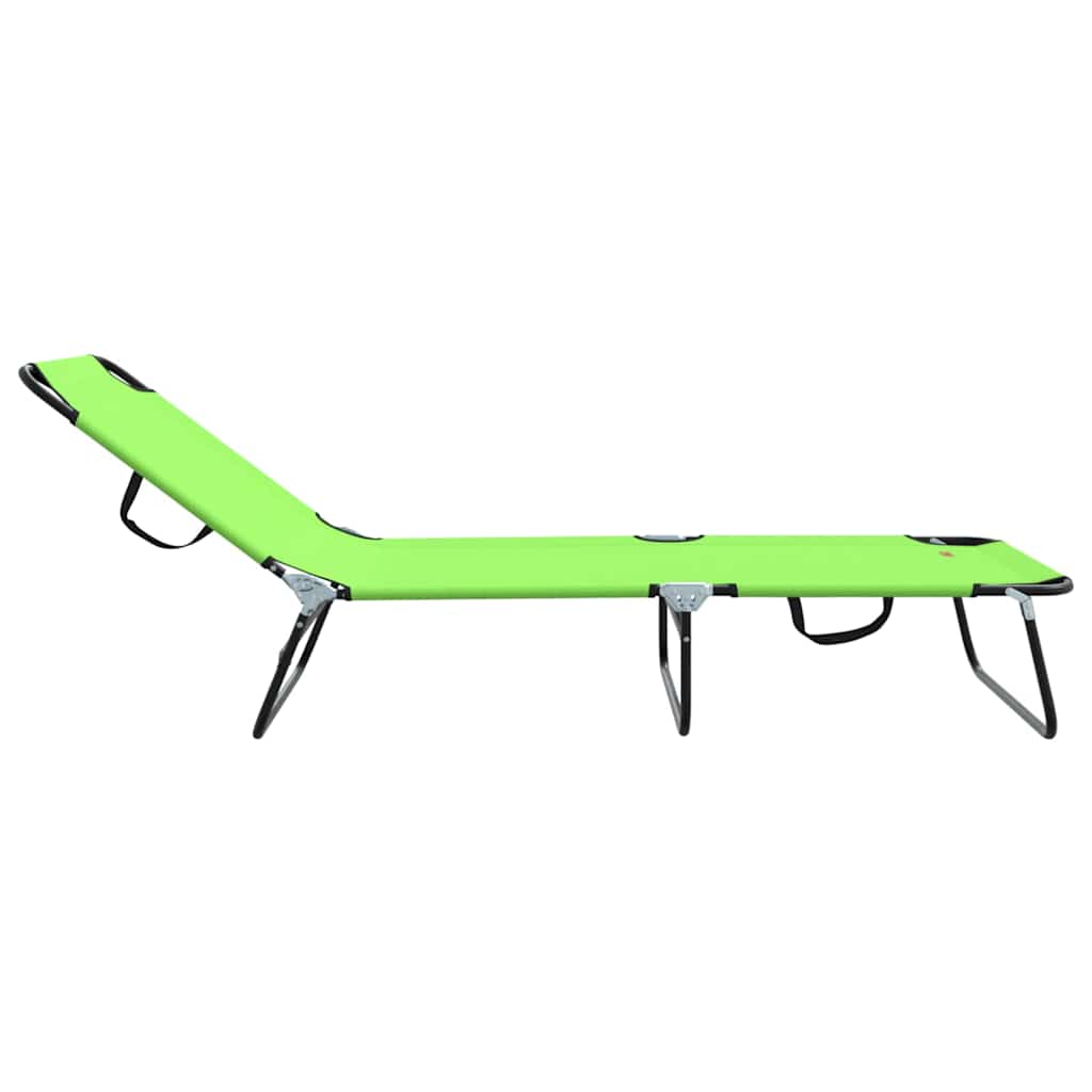 Foldestol 2 stk. Polyester Grøn