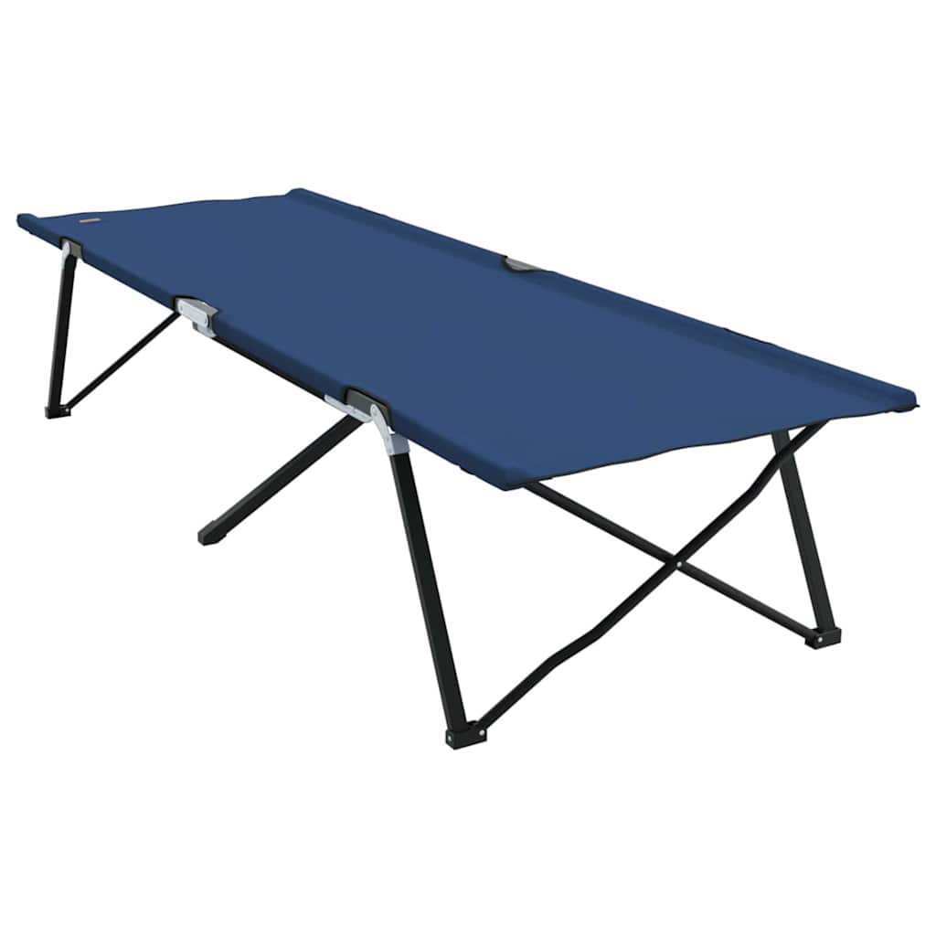 Foldende Camping Seng Blå 206 x 76 x 74 cm Oxford og Stål