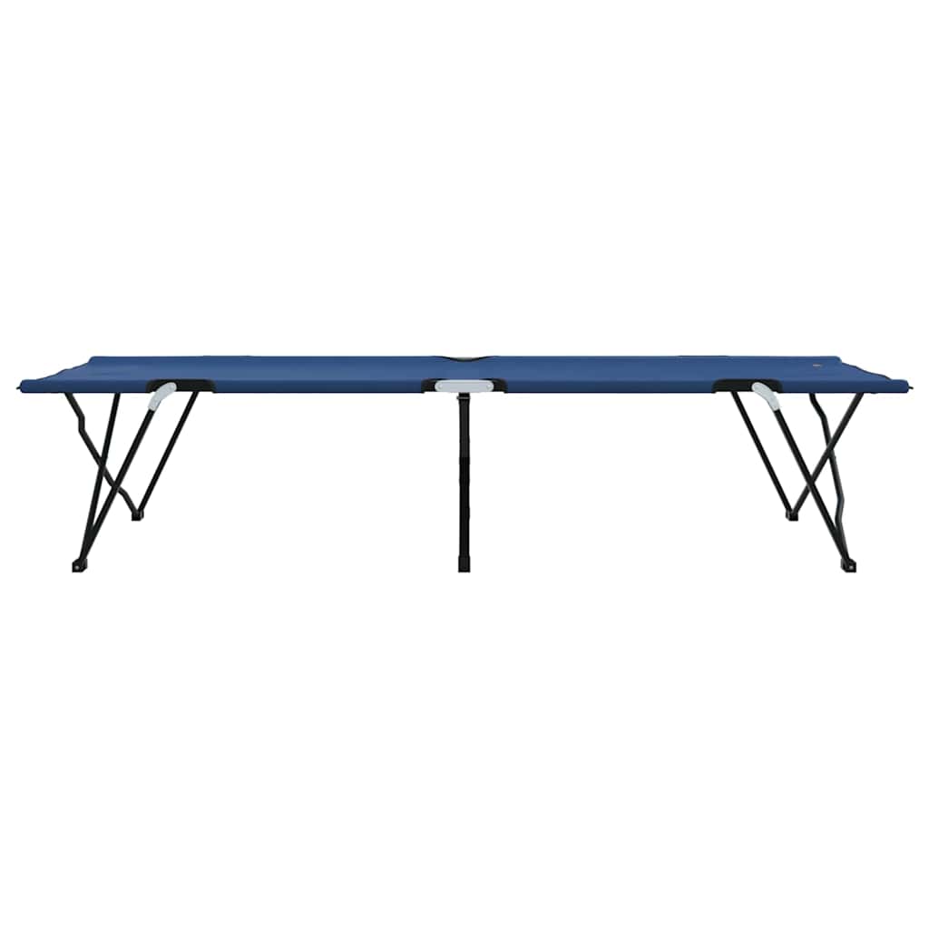 Foldende Camping Seng Blå 206 x 76 x 74 cm Oxford og Stål